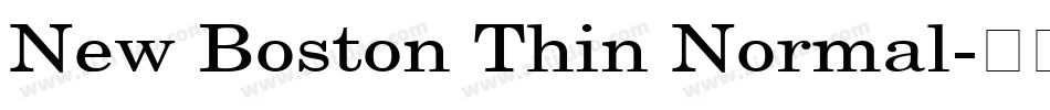 New Boston Thin Normal字体转换